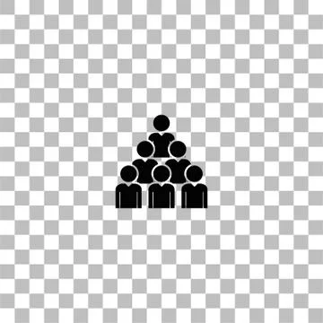 Team icon flat Stock Illustration
