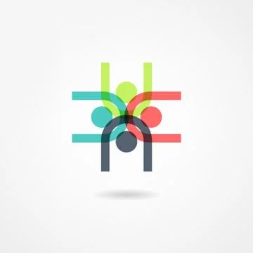 Team icon Illustrazione stock