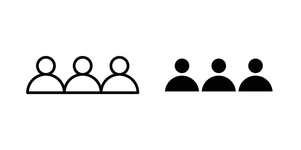 Team icon illustration vector, icon set for apps Stock Illustration