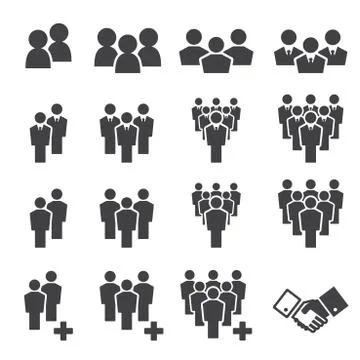 Team icon set Stock Illustration