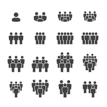 Team icon set Stock Illustration