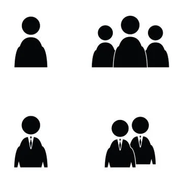 Team icon set Illustrazione stock