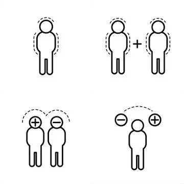 Team icon set line style Stock Illustration