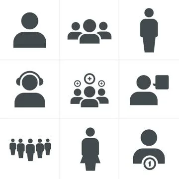 Team icon set, Vector Design Illustrazione stock