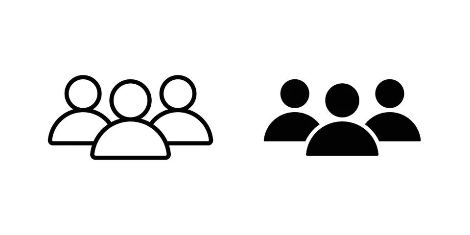 Team icon for web projects Stock Illustration