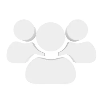 Team icon on a white background. 3d render Stock Illustration