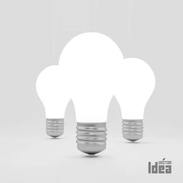 TEAM. Idea concept.  3d vector illustration Stock Illustration