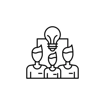 Team, idea, teamwork icon. Simple line, outline vector elements of teamwork for Ilustración de archivo
