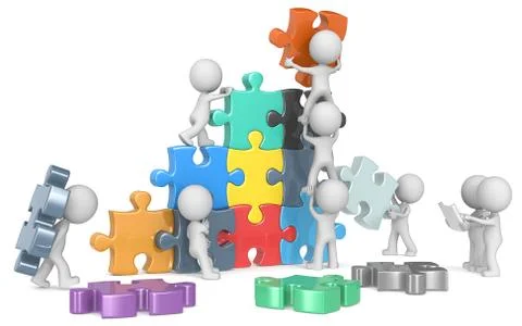 The Team. 库存插图