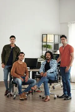 Team of Indian Software Engineers Stock Photos