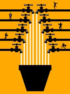 Team input Stock Illustration