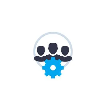 Team interaction, HR, management icon Stock Illustration
