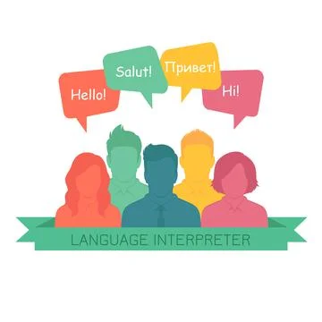 Team, interpreter Stock Illustration