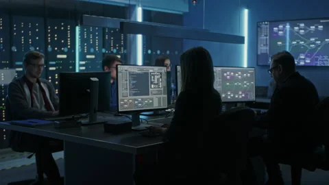 Team of IT Specialist Work Stock Footage 321004882