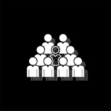 Team lead icon flat Stock Illustration