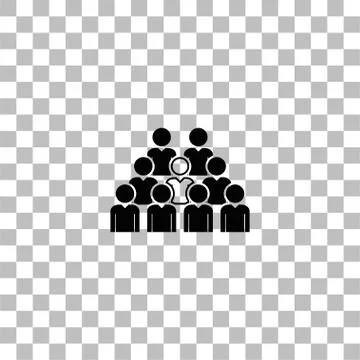 Team lead icon flat Stock Illustration