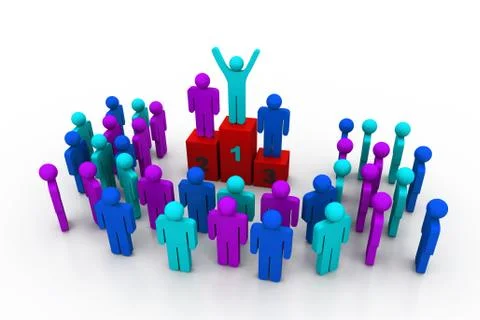 Team leader concept Illustrazione stock