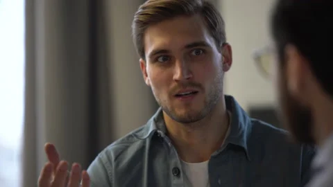 Team leader explaining new project, corporate team coworkers having fun talking Stock Footage 171792722