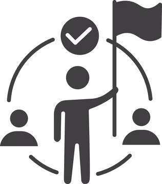 Team leader flag Stock Illustration
