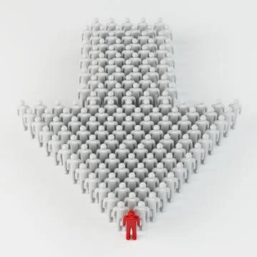 Team leader. Illustrazione stock