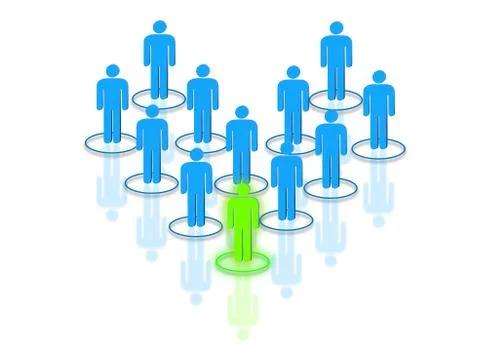 Team leader managing work force concept Stock-Fotos