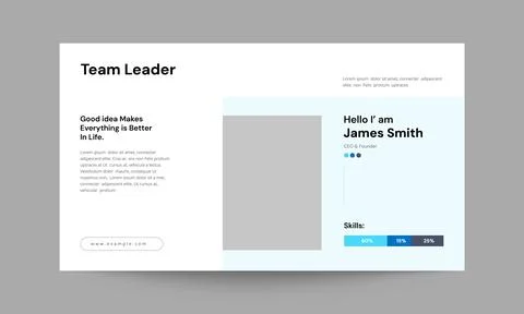 Team Leader Slide Presentation Template Stock Illustration