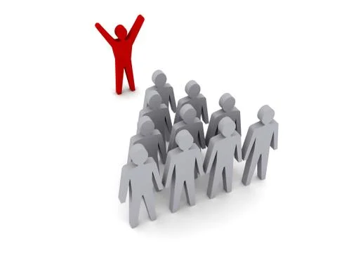 Team leader. Speaker, workforce. Concept 3D illustration. Stock Illustration