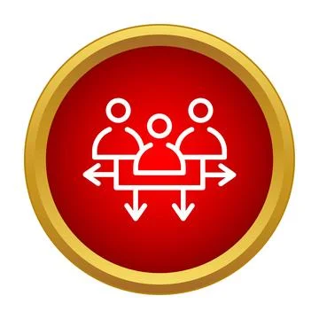 Team leadership decision making process icon Stock Illustration