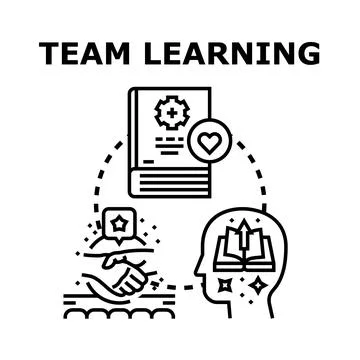 Team learning process for professional development Illustrazione stock