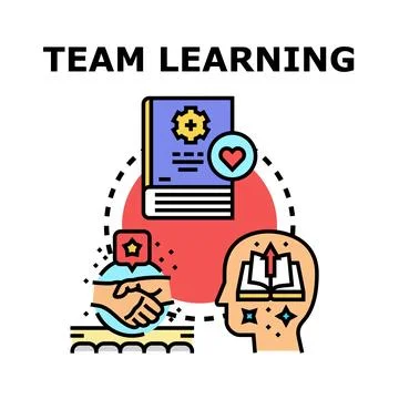 Team learning process for professional development Stock Illustration
