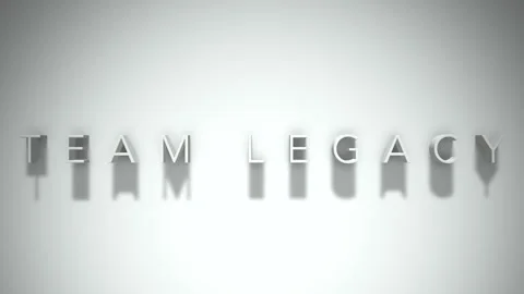 Team legacy 3D title animation with shadows on a white background Stock Footage 297134896