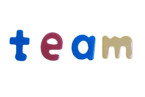 Team letters isolated Stock Photos