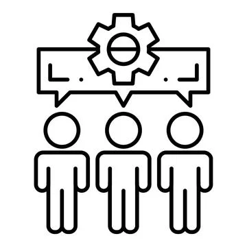Team Line Icon Stock Illustration