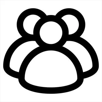 Team line icon vector illustration isolated on white background Stock Illustration