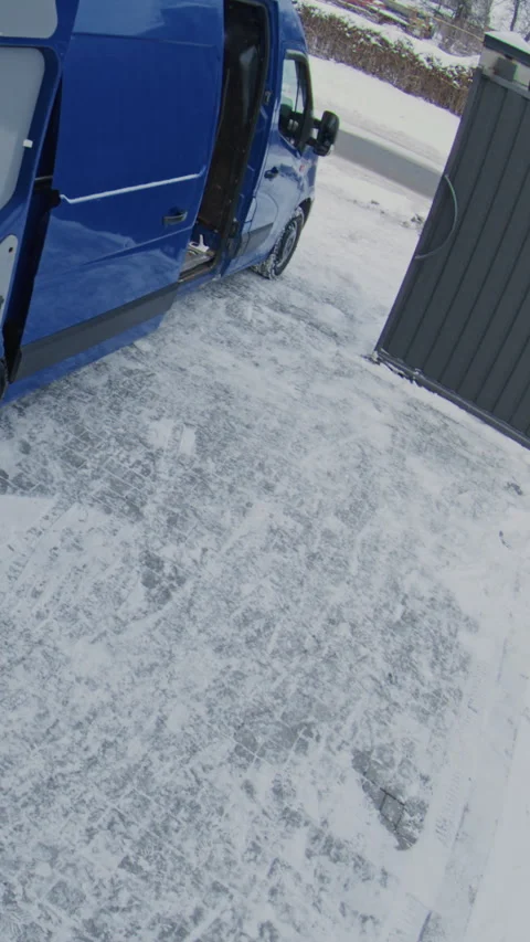 Team Loads Cardboard Boxes From Warehouse in Van Stock Footage 329284538