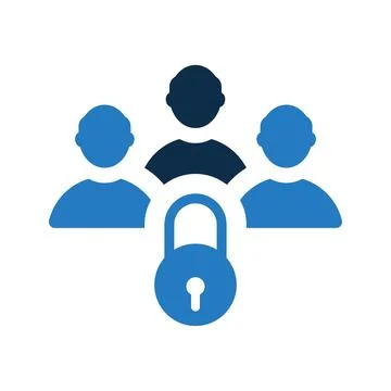 Team Lock icon. Stock Illustration