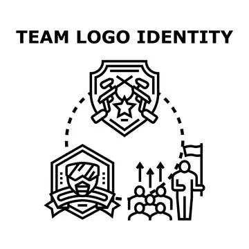 Team logo identity concept for competition and strategy Stock Illustration