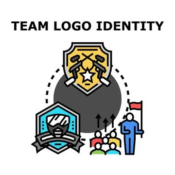 Team logo identity concept for competition and strategy Stock Illustration