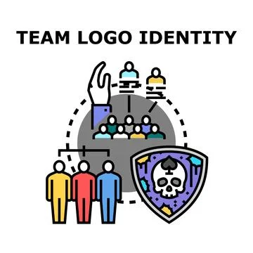 Team logo identity concept developing branding symbol Stock Illustration