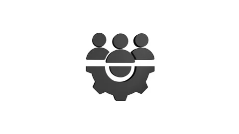 Team management 3D rendering rotating gear mechanism wheel for teamwork suc.. Stock Footage 313465809
