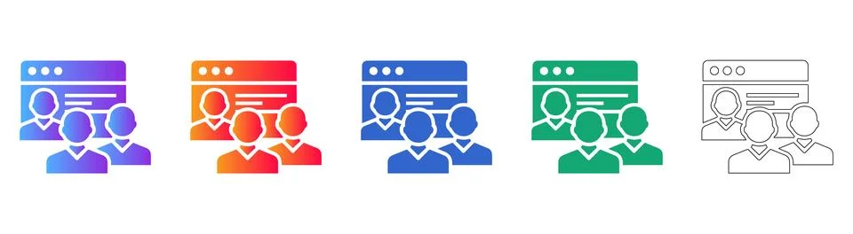 Team Management and User Panel Icons イラスト素材