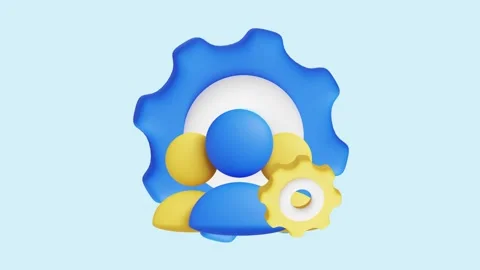 Team Management animated 3d icon. Video stock 289453035