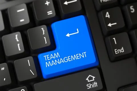 Team Management CloseUp of Keyboard Stock Illustration