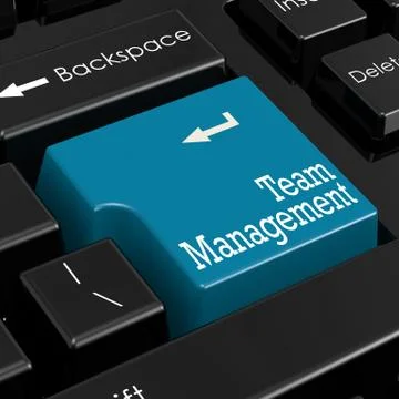 Team management concept. 3D Render. Stock Illustration