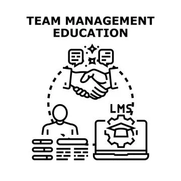 Team management education concept vector illustration Stock Illustration