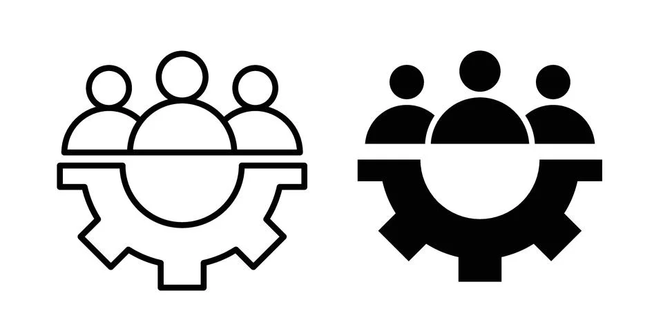 Team management icon concept. best for web design Stock Illustration