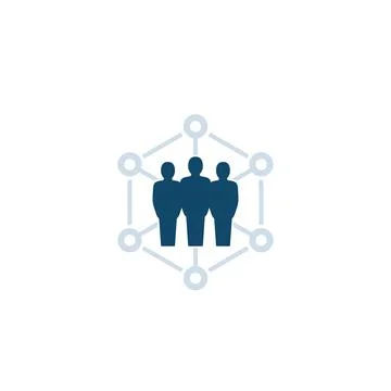 Team management icon Stock Illustration