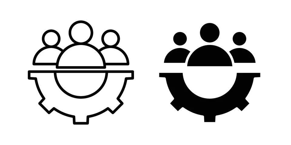 Team management icon vector design illustrations Stock Illustration