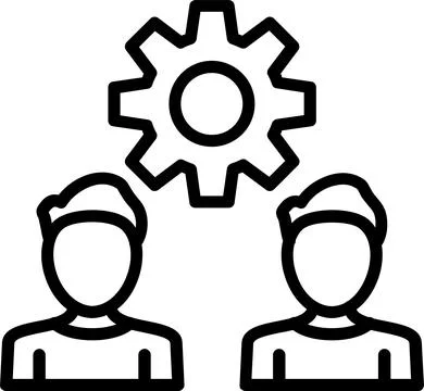 Team Management Line Icon Design Stock Illustration