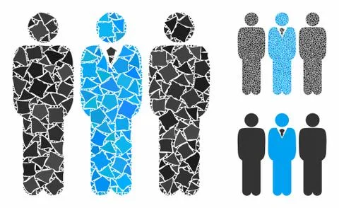 Team manager Mosaic Icon of Irregular Elements Illustrazione stock